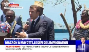 "La France, c'est la sécurité, la santé, l’éducation", a rappelé Emmanuel Macron en visite à Mayotte