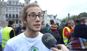 Students for Climate aux côtés des Gilets jaunes contre les violences policières à Bruxelles