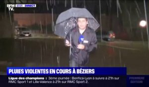 Les images en direct d'un véritable déluge à Béziers