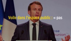 Voile dans l'espace public : « pas mon affaire », déclare Macron