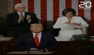 Nancy Pelosi déchire le discours de Donald Trump en direct