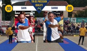 Tir de précision C. SARRIO vs A. SAVIN Quart Nyons pétanque 2019