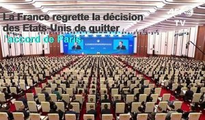 En Chine, Macron réagit au retrait des Etats-Unis de l'accord de Paris