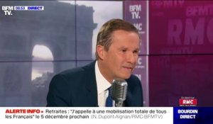 Nicolas Dupont-Aignan "outré" que la France insoumise et la CGT participent à la manifestation contre l'islamophobie