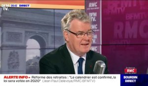 "Exactement", Jean-Paul Delevoye admet qu'avec la généralisation de la clause grand-père, la réforme des retraites sera appliquée dans 40 ans