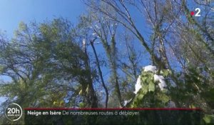 Neige : de nombreuses routes à déblayer en Isère