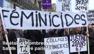 Des milliers de personnes défilent à Paris contre les féminicides