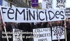 Des milliers de personnes défilent à Paris contre les féminicides