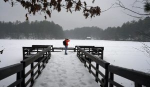 Frozen lake