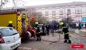Grenoble : des feux de poubelles devant le lycée Vaucanson