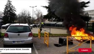 Grenoble : des poubelles incendiées devant le lycée Louise-Michel