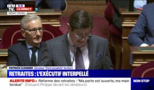 Retraites: le sénateur PS Patrick Kanner interpelle le Premier ministre Édouard Philippe