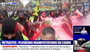 Retraites: manifestation en cours à Paris
