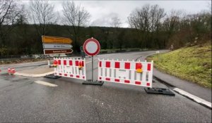 Kleinblittersdorf : route coupée en direction des thermes