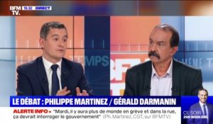 "Vous parlez en anciens francs": Gérald Darmanin reprend Philippe Martinez sur la durée de cotisation pour la retraite