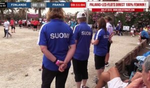 16ème FINLANDE vs FRANCE : International à pétanque féminin de PALAVAS 2019