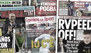 La presse madrilène célèbre les 4 ans de Zidane au Real, Ole Gunnar Solskjaer dézingue Robin van Persie