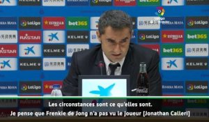 19e j. - Valverde : "L'expulsion de de Jong nous a pénalisé"