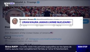 "L'Iran n'aura jamais l'arme nucléaire !" : le dernier tweet provocateur de Donald Trump