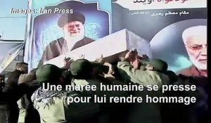 l'Iran enterre le général Soleimani