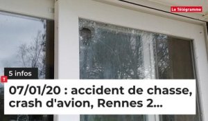Accident de chasse, crash d'avion, Rennes 2... 5 infos du 7 janvier