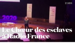 Les vœux de Sibyle Veil, PDG de Radio France, interrompus par le Chœur des esclaves de Verdi