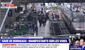 Gare de Bordeaux: des manifestants sur les voies