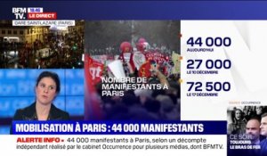 Selon le cabinet Occurrence pour plusieurs médias, 44.000 manifestants ont défilé à Paris