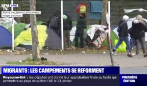 1400 migrants vivent encore dans la rue à Paris, dont 900 dans le campement de la Porte d'Aubervilliers