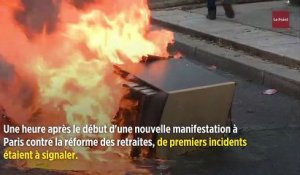 Réforme des retraites : des incidents dans la manifestation parisienne