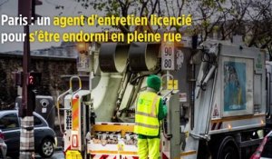 Paris : un agent d'entretien licencié pour s'être endormi en pleine rue