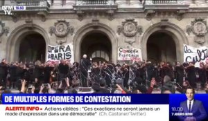 Concert devant l'Opéra Garnier: les musiciens et chanteurs reprennent la Marseillaise