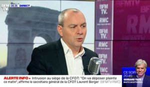 Laurent Berger sur l'intrusion au siège de la CFDT: "C'est de l'intimidation"