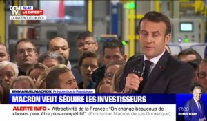 À Dunkerque, Emmanuel Macron promet de "faire baisser le chômage et avancer"