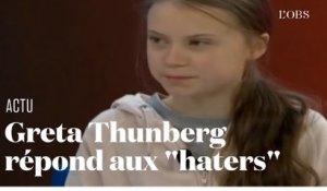 Au Forum de Davos, Greta Thunberg répond aux "haters" avec des chiffres implacables