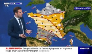 Tempête Gloria: L'Aude et les Pyrénées-Orientales désormais placés en vigilance rouge