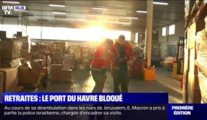 Retraites: le port du Havre bloqué par des manifestants