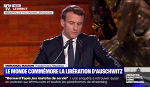 "Nous sommes les garants d'un ordre international qui tient par le droit, la légalité et le respect de chacun.", selon Emmanuel Macron