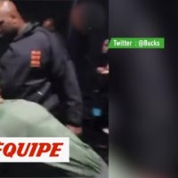 Riner simule un catch avec les Bucks - Basket - WTF