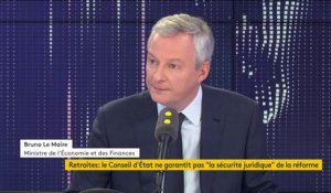 Réforme des retraites : Bruno Le Maire dénonce une "opposition systématique et de principe des partis de gauche qui ne mène nulle part"
