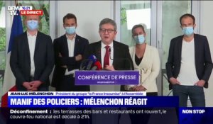 Policiers: Jean-Luc Mélenchon dénonce une "manifestation au caractère ostensiblement factieux"