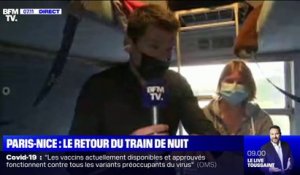 "Je suis contente qu'il soit à nouveau en service": le train de nuit Paris-Nice a repris son trajet quotidien
