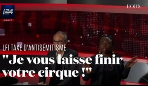 Danièle Obono quitte le plateau d'i24news, après qu'un intervenant a accusé LFI d'antisémitisme