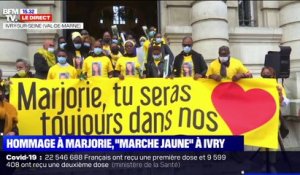 "Marjorie, tu seras toujours dans nos cœurs": une banderole déployée sur le parvis de l'hôtel de ville d'Ivry-sur-Seine