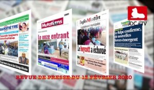 REVUE DE PRESSE CAMEROUNAISE DU 13 FÉVRIER 2020