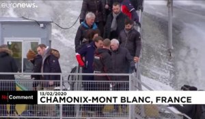 Emmanuel Macron dans le massif du mont Blanc, pour un futur virage écologique ?