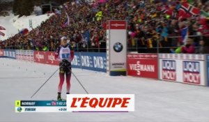 Le final du relais mixte - Biathlon - Mondiaux