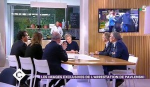 Regardez la video spectaculaire de l'arrestation de Piotr Pavlenski diffusée ce soir par Paris Match et par "C à vous" sur France 5