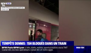 Tempête Dennis: le calvaire de 750 passagers bloqués 15h dans un train Nantes-Paris
