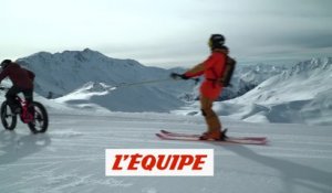 Slemett et Granieri s'éclatent aux Arcs en ski et vélo électrique - Adrénaline - Ski/Bike